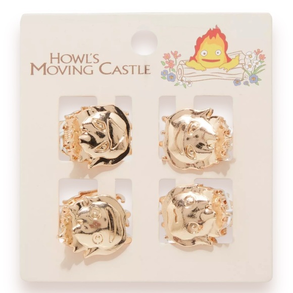Studio Ghibli Howl's Moving Castle Calcifer Expressions Hair Clip Set - Picture 1 of 4